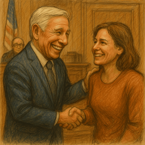 Steven D. Silverstein Arguing in Court - Artistic Rendering